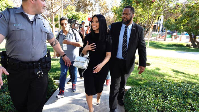 Cardi B is seen departing the Ronald Reagan Federal Building and U.S. Courthouse