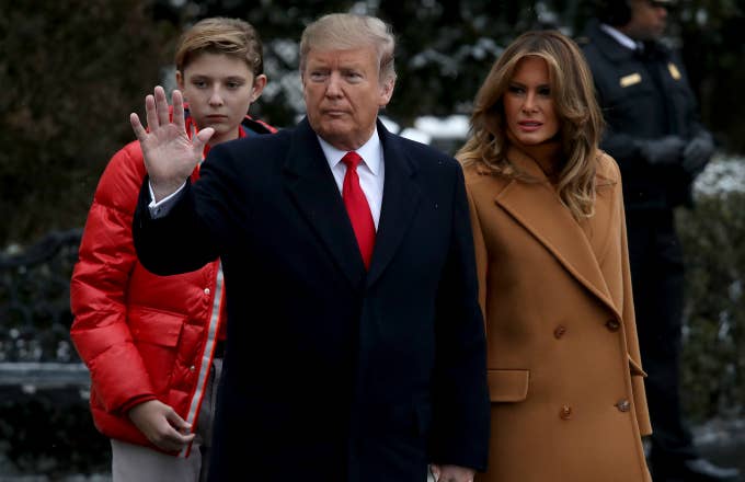 President Donald Trump departs the White House