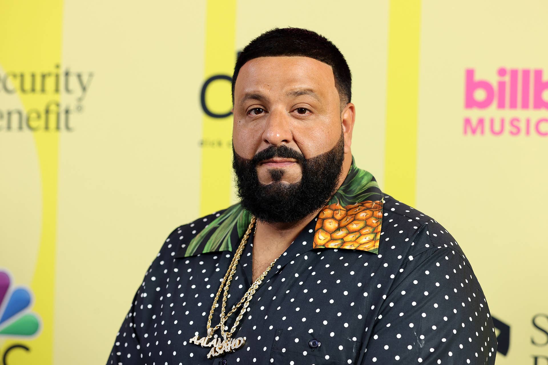 DJ Khaled poses backstage for the 2021 Billboard Music Awards