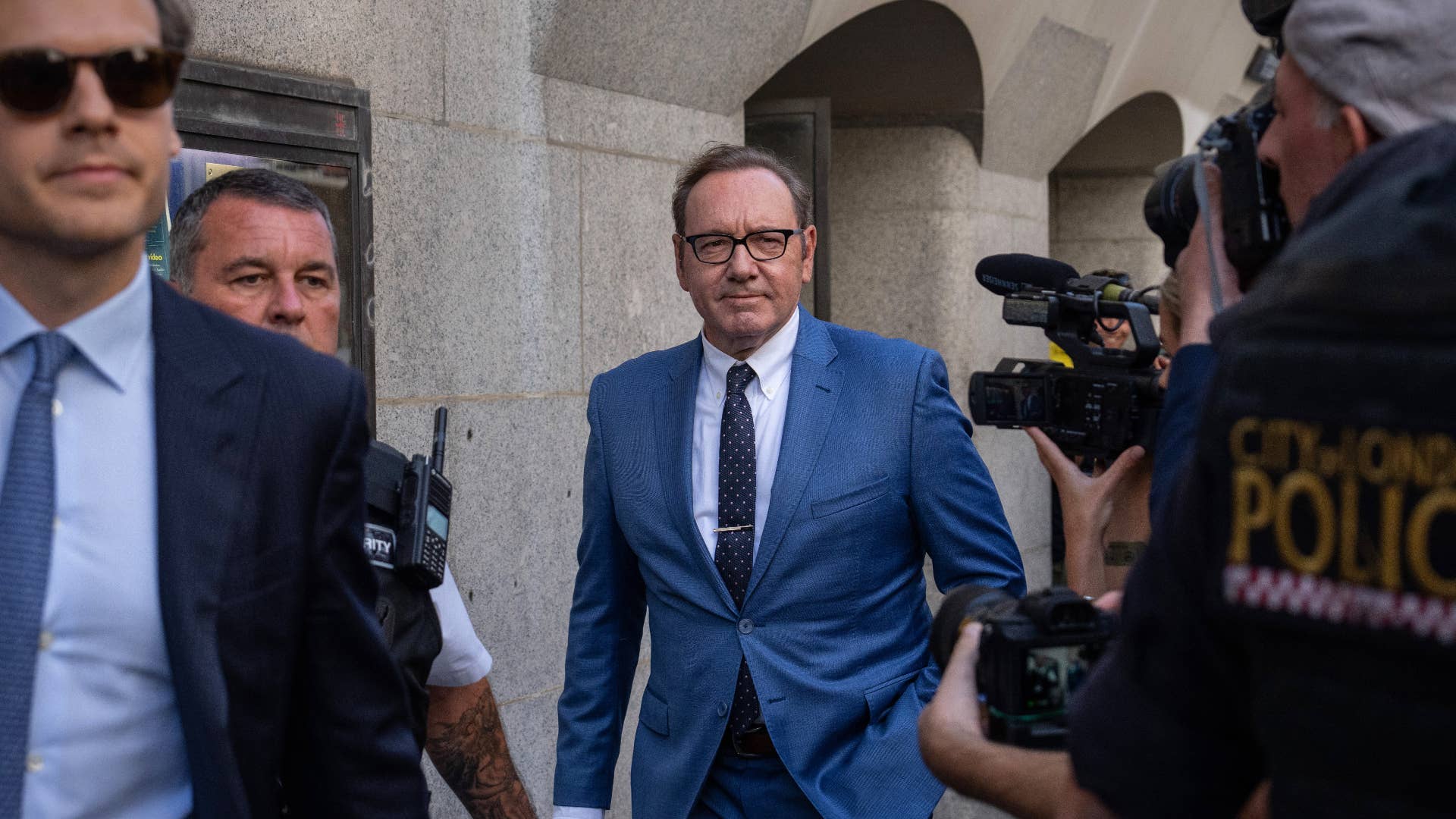 Kevin Spacey is seen at a court hearing