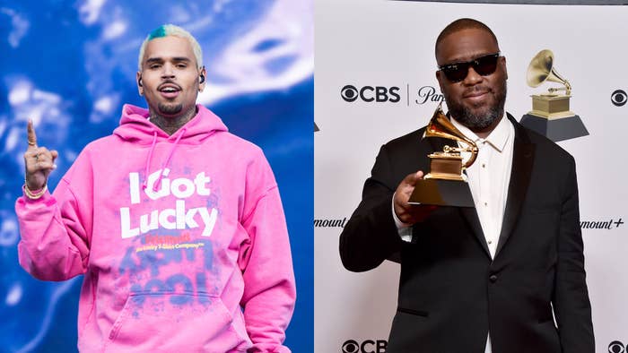 Chris Brown performs live, Rober Glasper poses with his Grammy