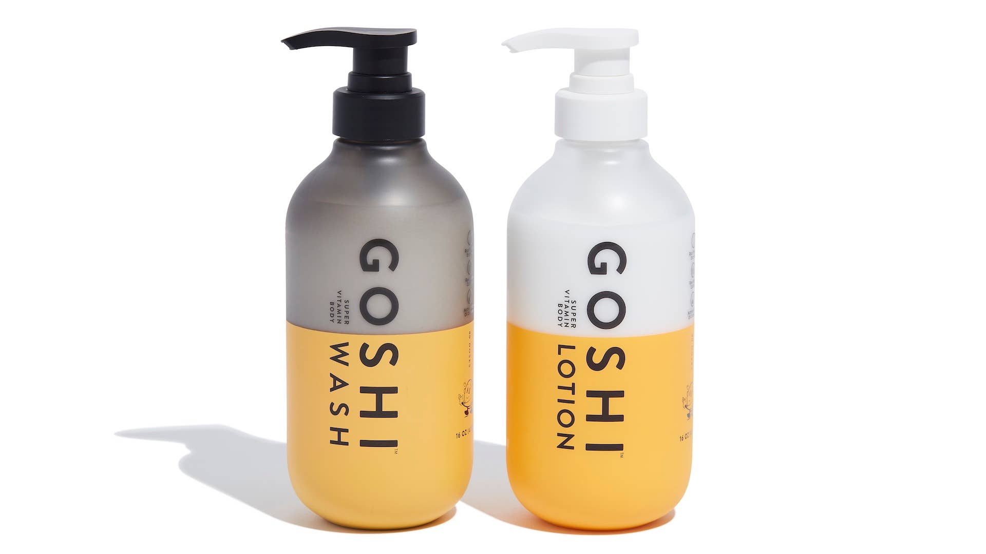 Product images of new Goshi lotion bodywash