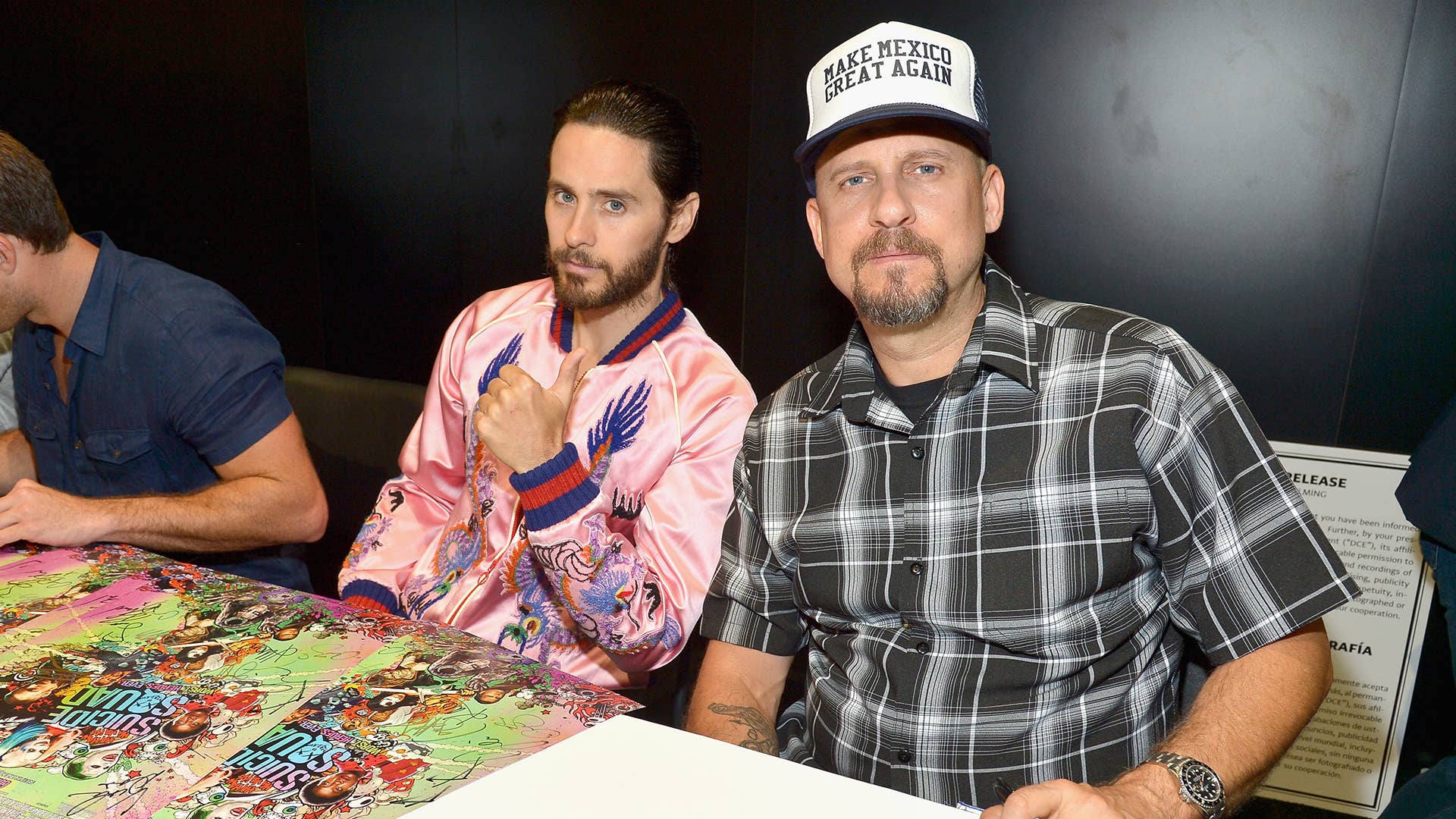 Jared Leto and David Ayer at a signing for 'Suicide Squad' at Comic-Con 2016.