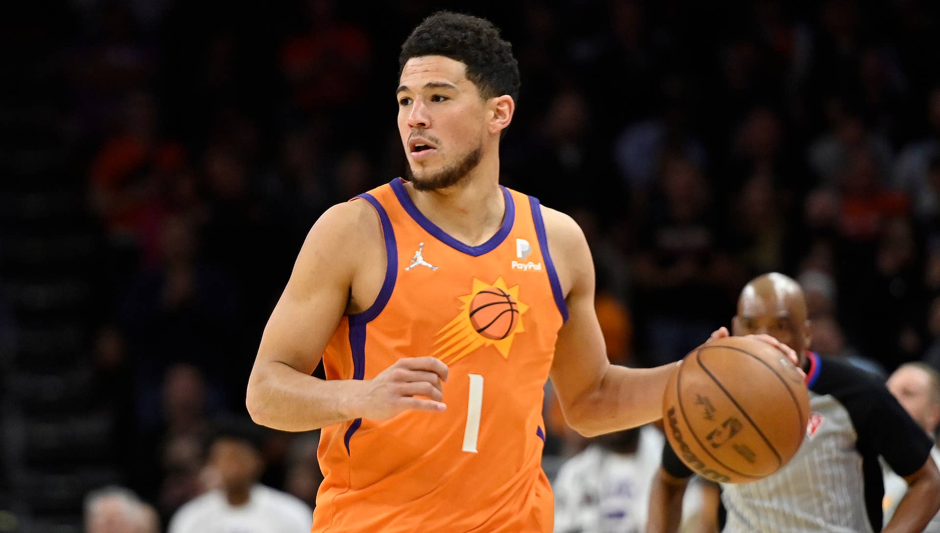 Devin Booker during the Suns game against the Lakers