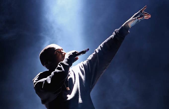 Kanye West performs at the Rn. 1st Annual Roc City Classic