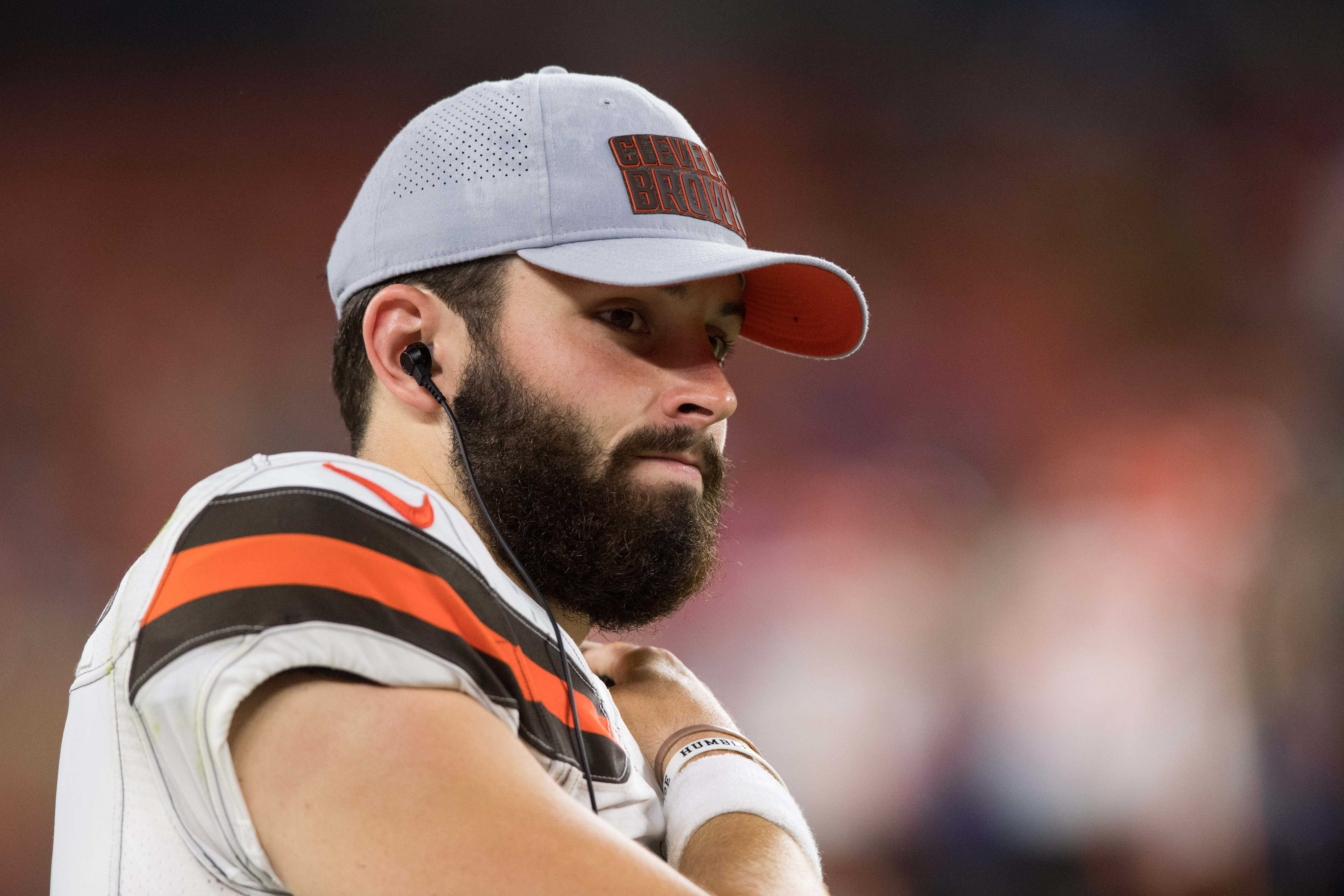 Baker Mayfield Browns Preseason Ear Piece 2018