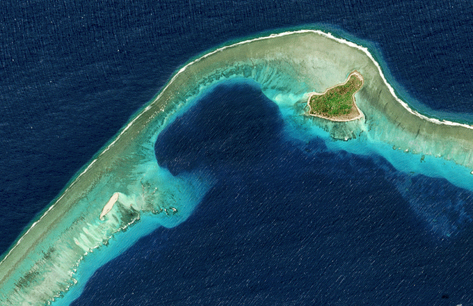 Satellite picture of the Marshall Islands