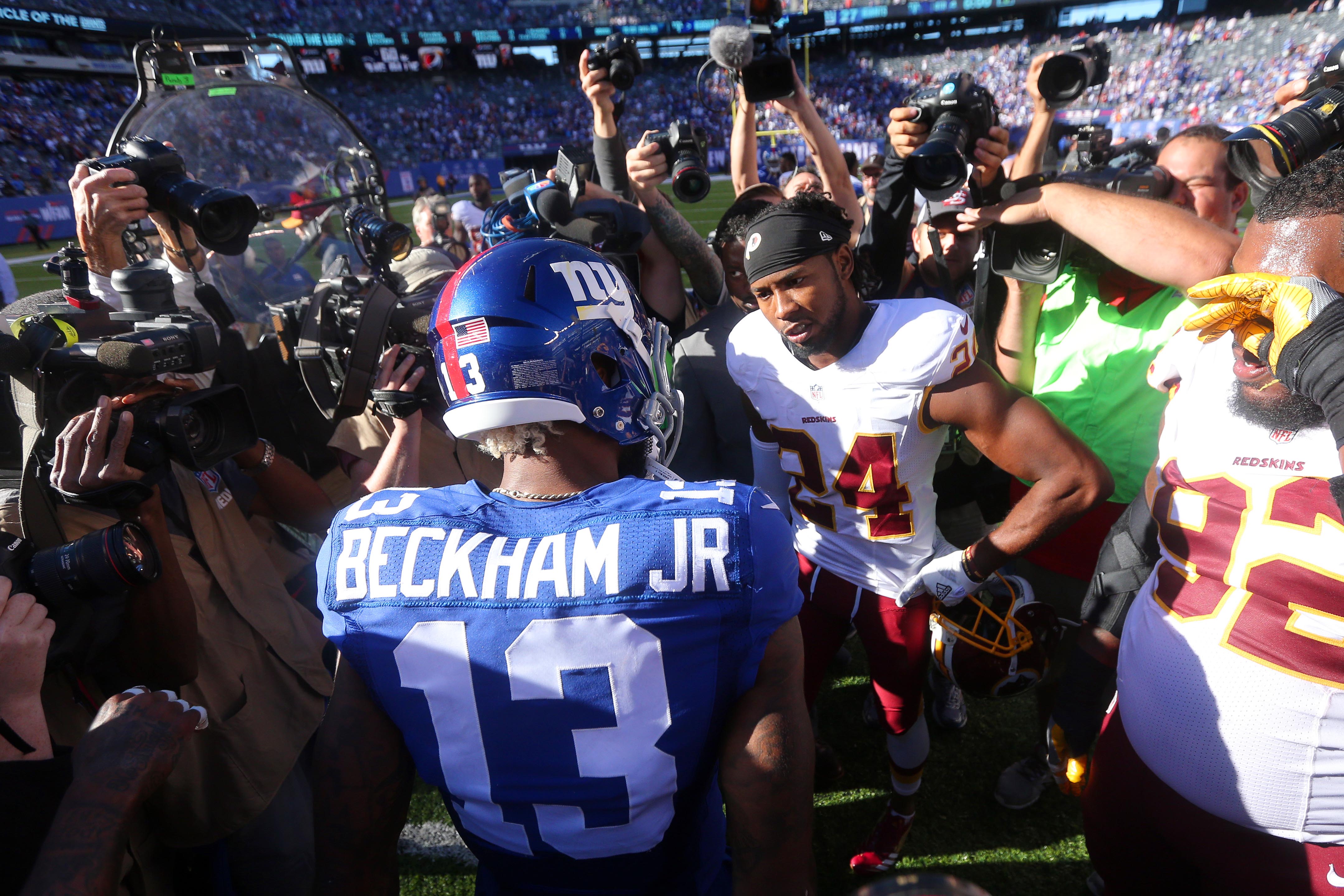 Josh Norman Odell Beckham Giants Redskins 2016