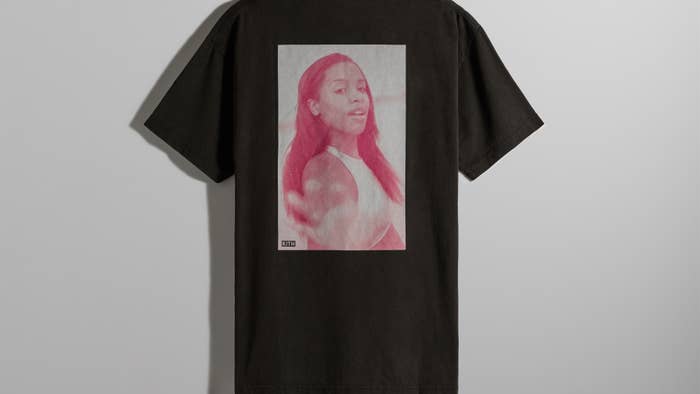 A new Aaliyah shirt from Kith is pictured