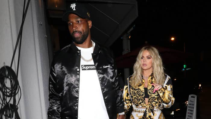 Tristan Thompson and Khloe Kardashian are pictured together