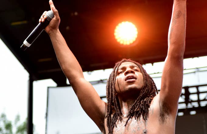 Lil B performs onstage during the 2018 Made In America Festival