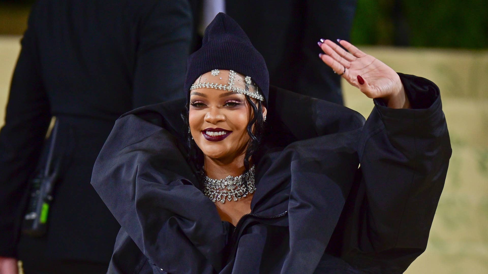 Rihanna arrives to the 2021 Met Gala Celebrating In America.