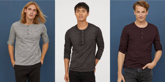 8 Fall Essentials Available at HM Right Now   Cotton Jersey Henley Shirt