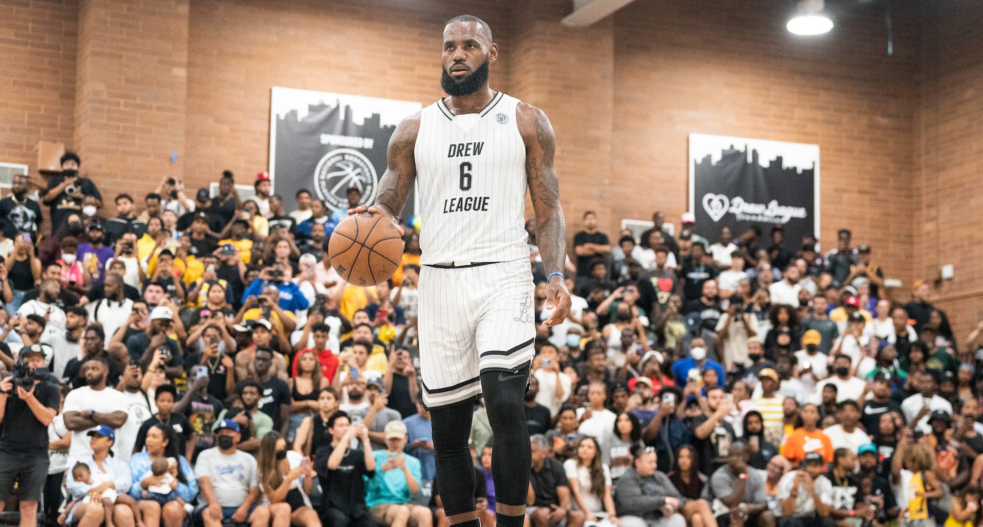 LeBron James plays in Drew League pro-am in Los Angeles
