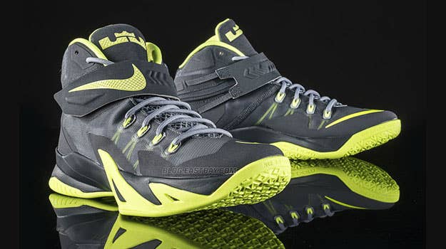 James Goes Volt Again For the Nike Zoom LeBron Solider "Magnet Grey" Complex