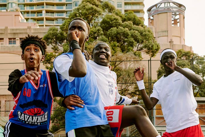 Players from West Sydney community basketball initiative Savannah Pride