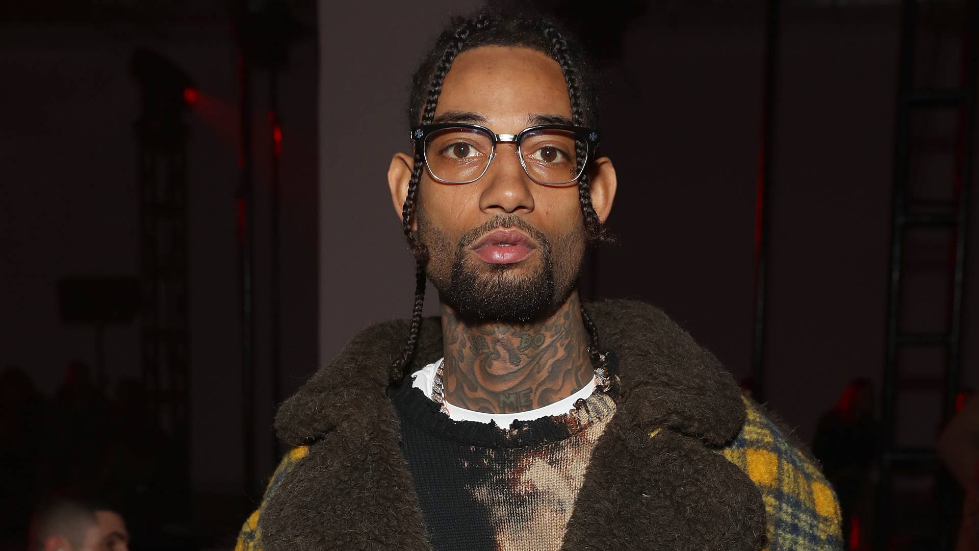 PnB Rock is pictured at an event in 2020