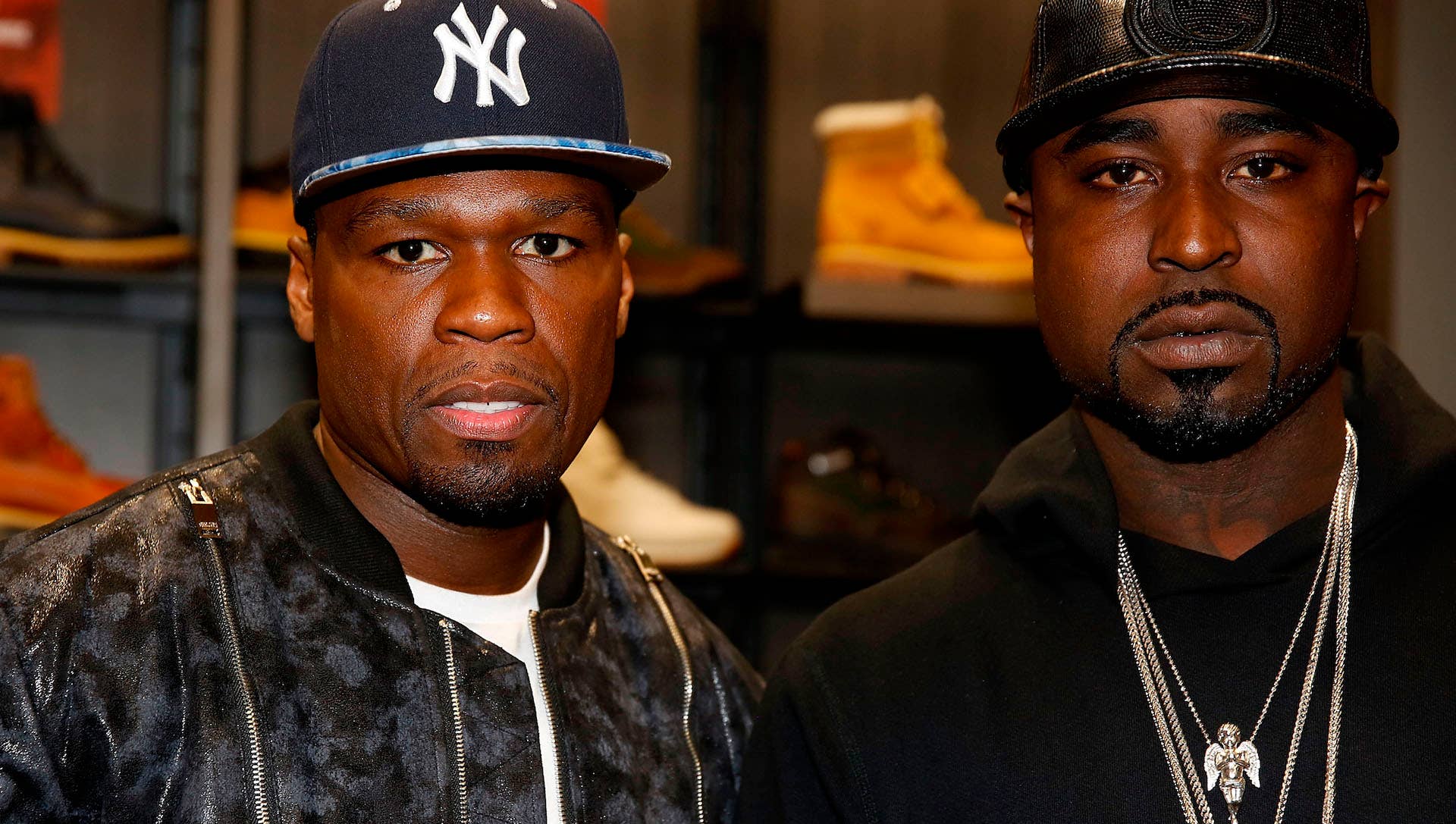 50 Cent and Young Buck at a G-Unit event in 2015