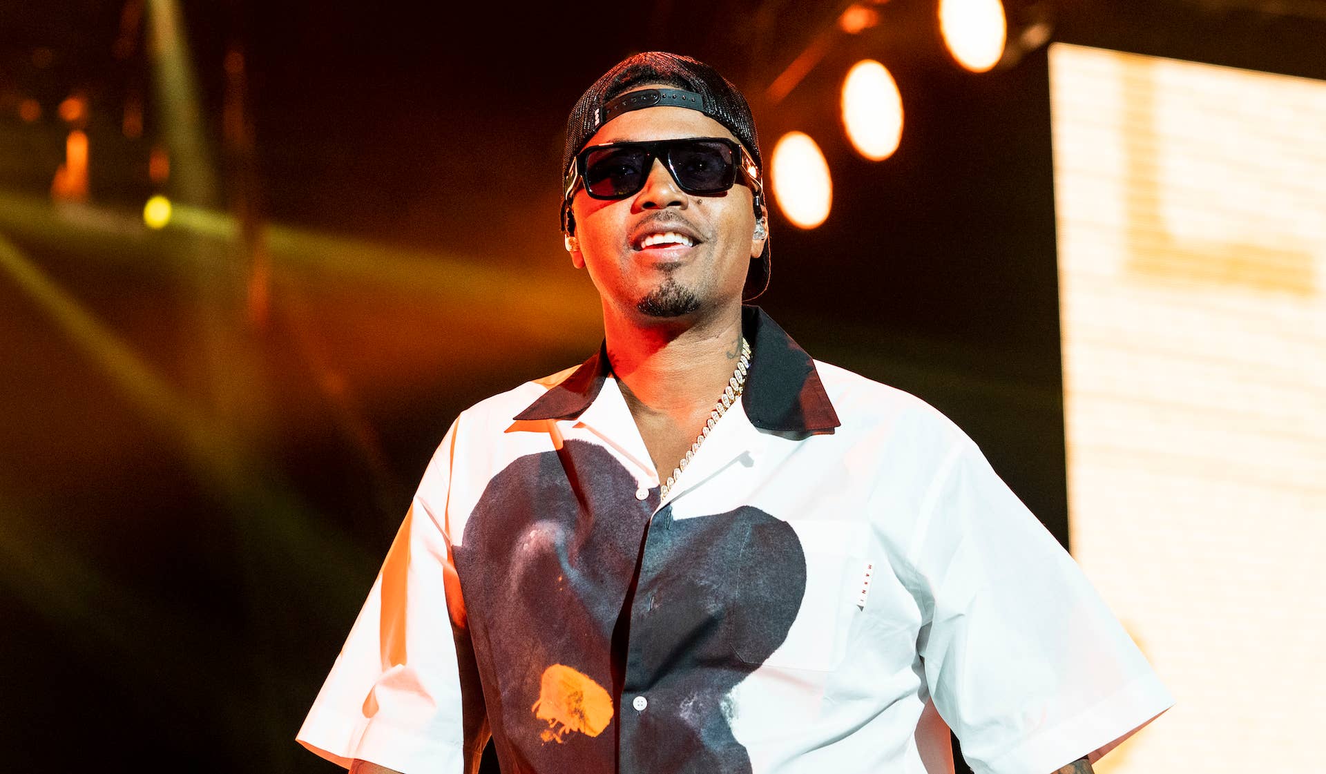 Nas performs at 2022 Essence Festival