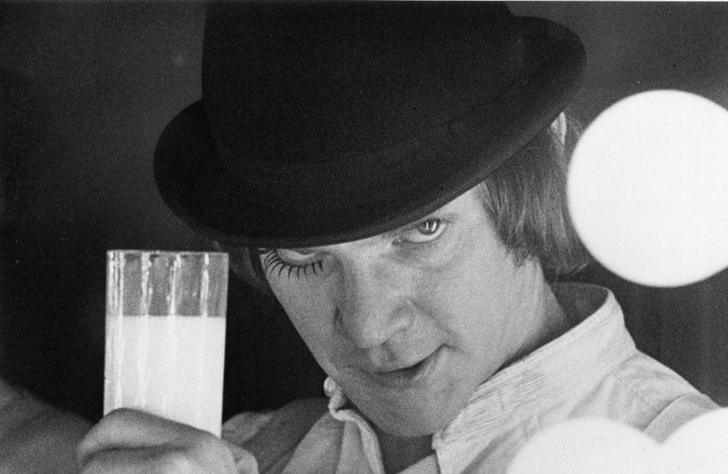 Malcolm McDowell in A Clockwork Orange