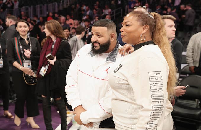 This is a photo of Queen Latifah and DJ Khaled
