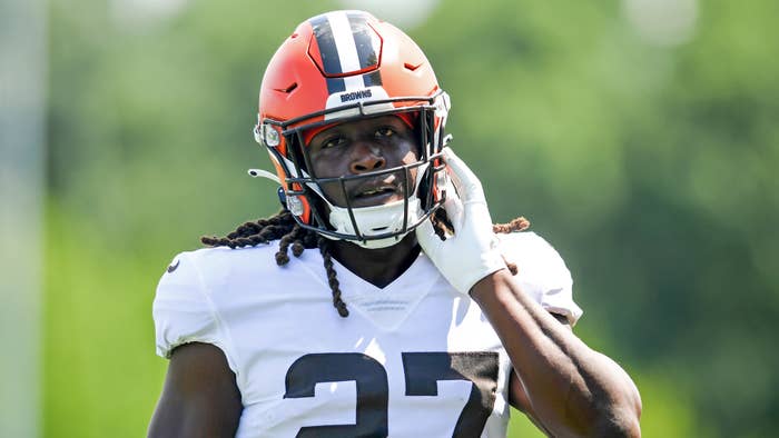Kareem Hunt of the Cleveland Browns at training camp