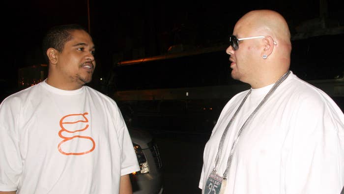 Irv Gotti and Fat Joe during Fat Joe&#x27;s Clap and Revolve Video Shoot