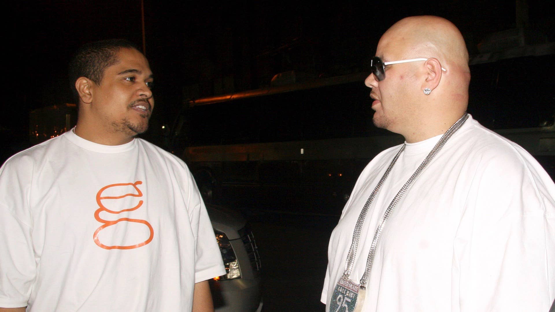 Irv Gotti and Fat Joe during Fat Joe's Clap and Revolve Video Shoot