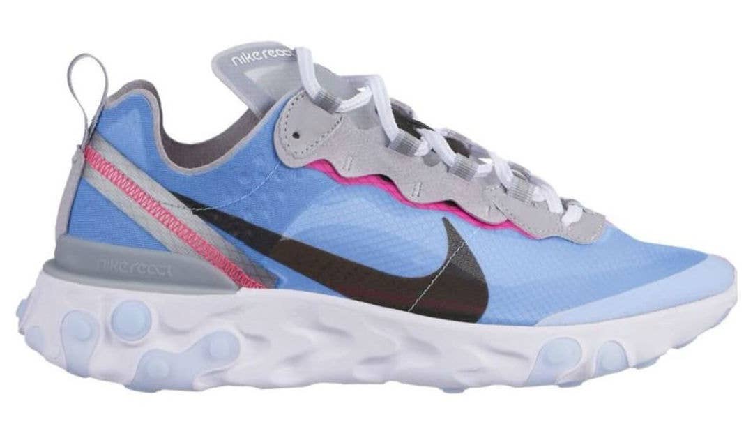 Nike React Element 87 Blue Pink Black Release Date