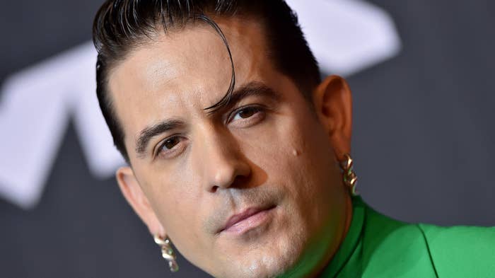 G-Eazy photographed during appearance at 2021 MTV Video Music Awards.