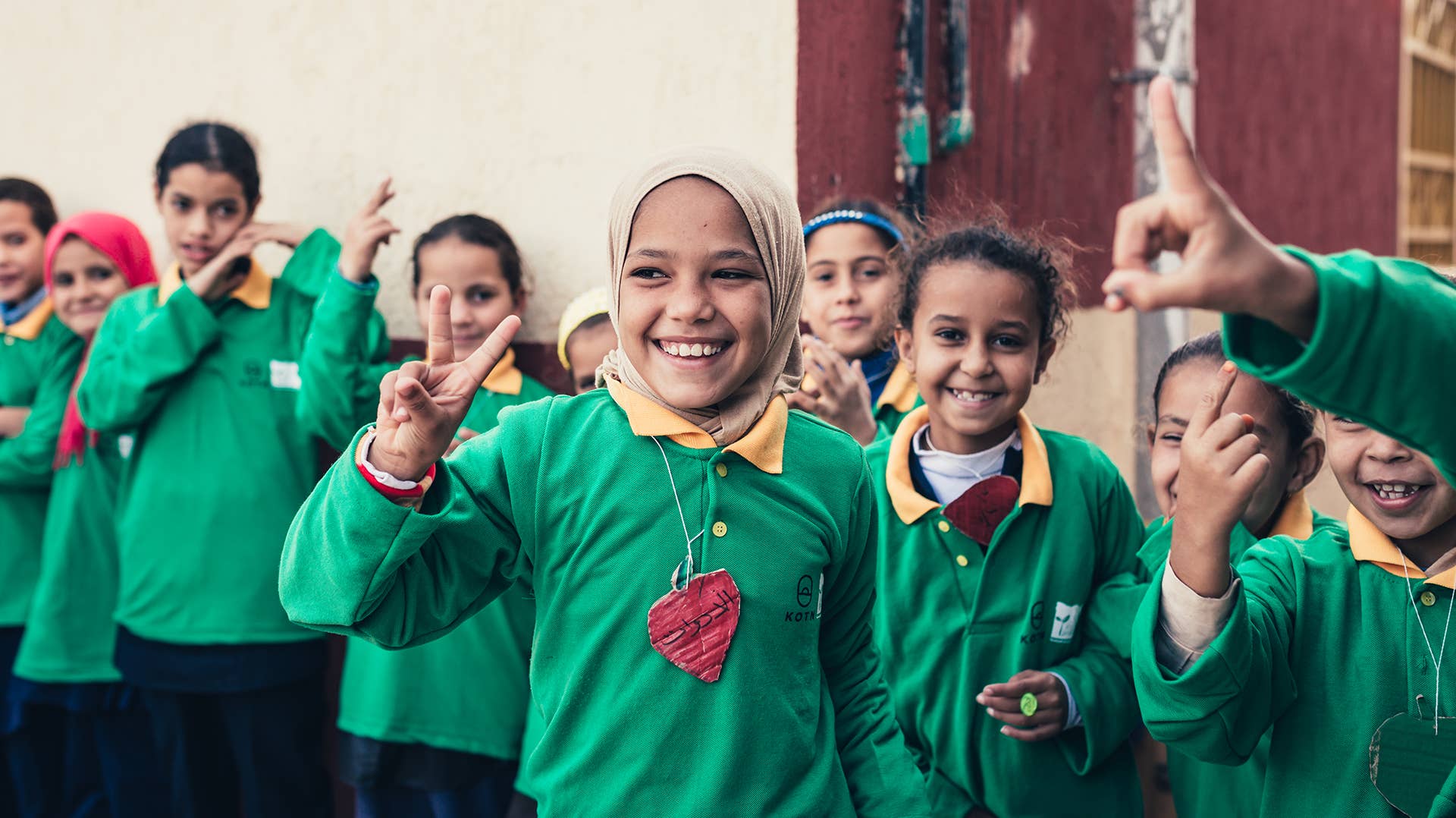 A child in rural Egypt at one of the schools helped built by KOTN.