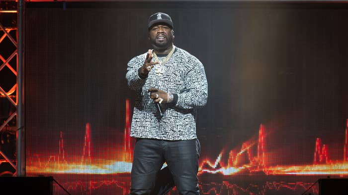 50 Cent performs at AccorHotels Arena on June 17, 2022
