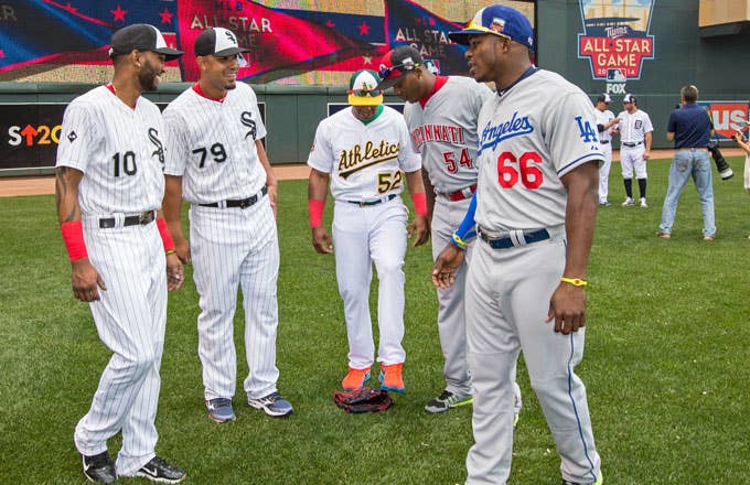 A collection of Cuban born players at the 2014 MLB All Star Game.