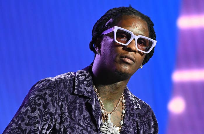 Young Thug speaks onstage at 2021 Revolt Summit