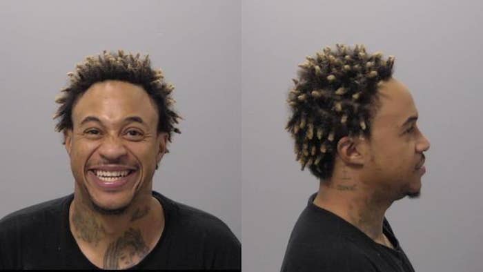 Orlando Brown mugshot following arrest in Ohio