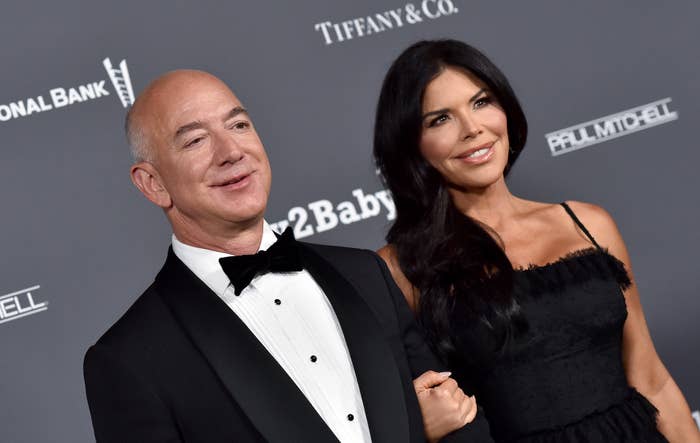 Jeff Bezos and girlfriend Lauren Sanchez at Art Gala