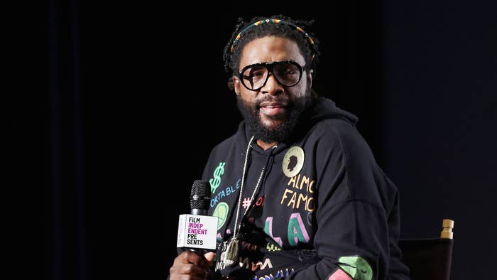 Questlove speaks onstage during a special screening Of Questlove's "Summer Of Soul"