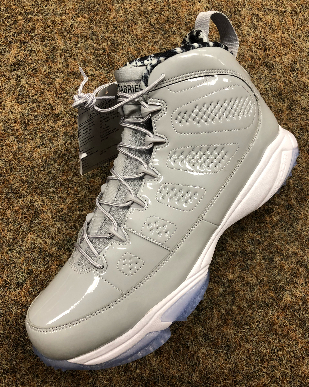 Gio Gonzalez Air Jordan 9 Turf Cool Grey PE