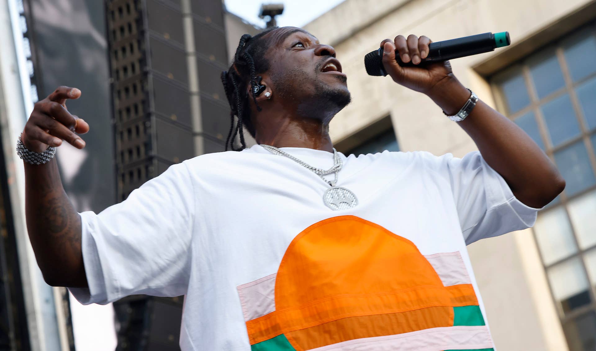 Pusha T performs at the Something In the Water Festival