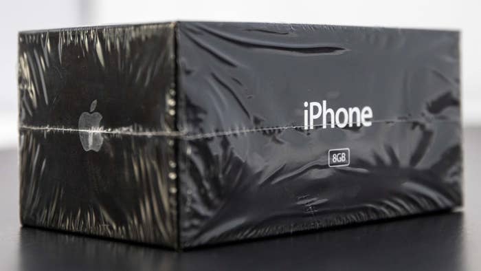 iPhone in original sealed condition at auction