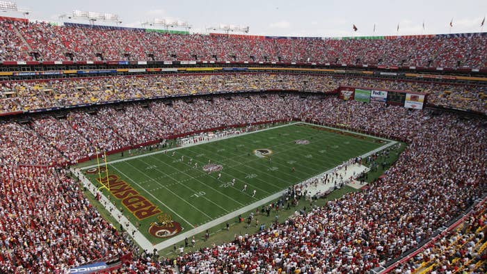 An aerial view of FedEx Field taken during NFL week one