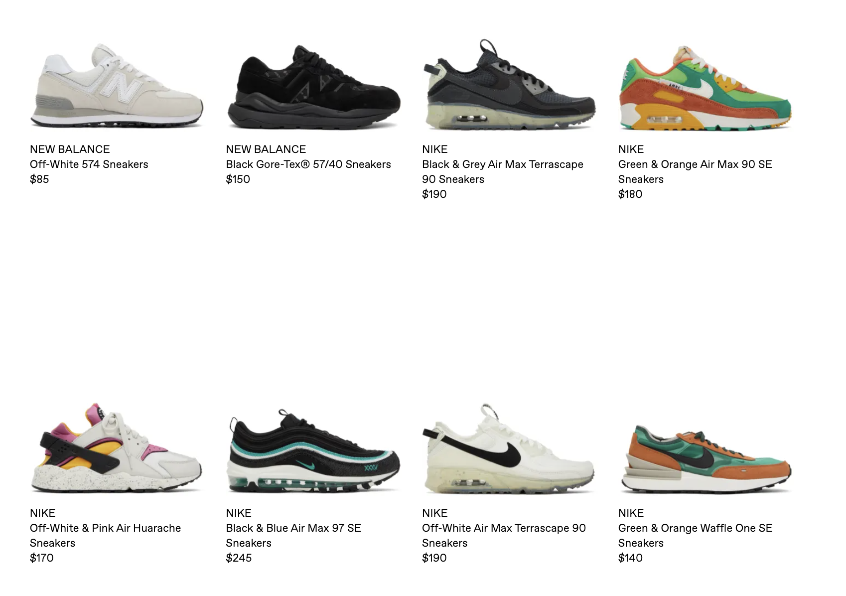 Sneaker on sale store websites