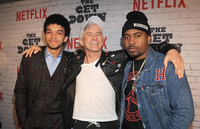 Actor Justice Smith, Baz Luhrmann and Nas attend &#x27;The Get Down&#x27; Part 2 Party