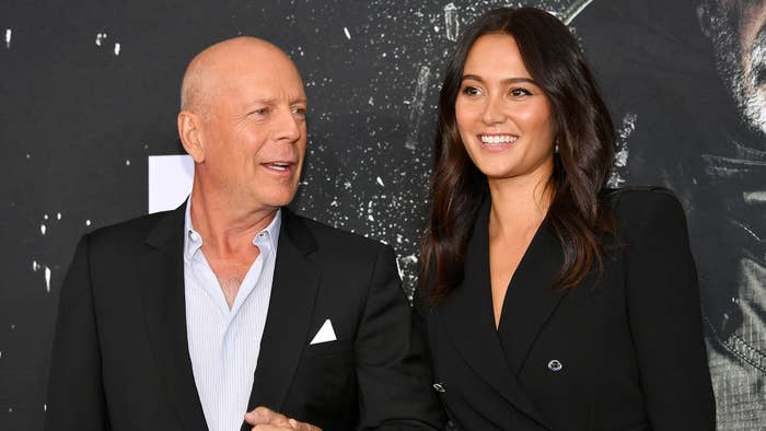 Bruce Willis and Emma Heming attend the &quot;Glass&quot; NY Premiere at SVA Theater on January 15, 2019 in New York City.