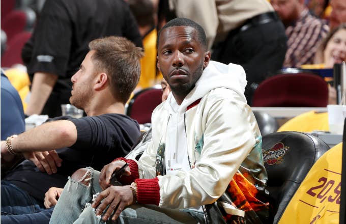 Rich Paul attends the game between the Boston Celtics and the Cleveland Cavaliers