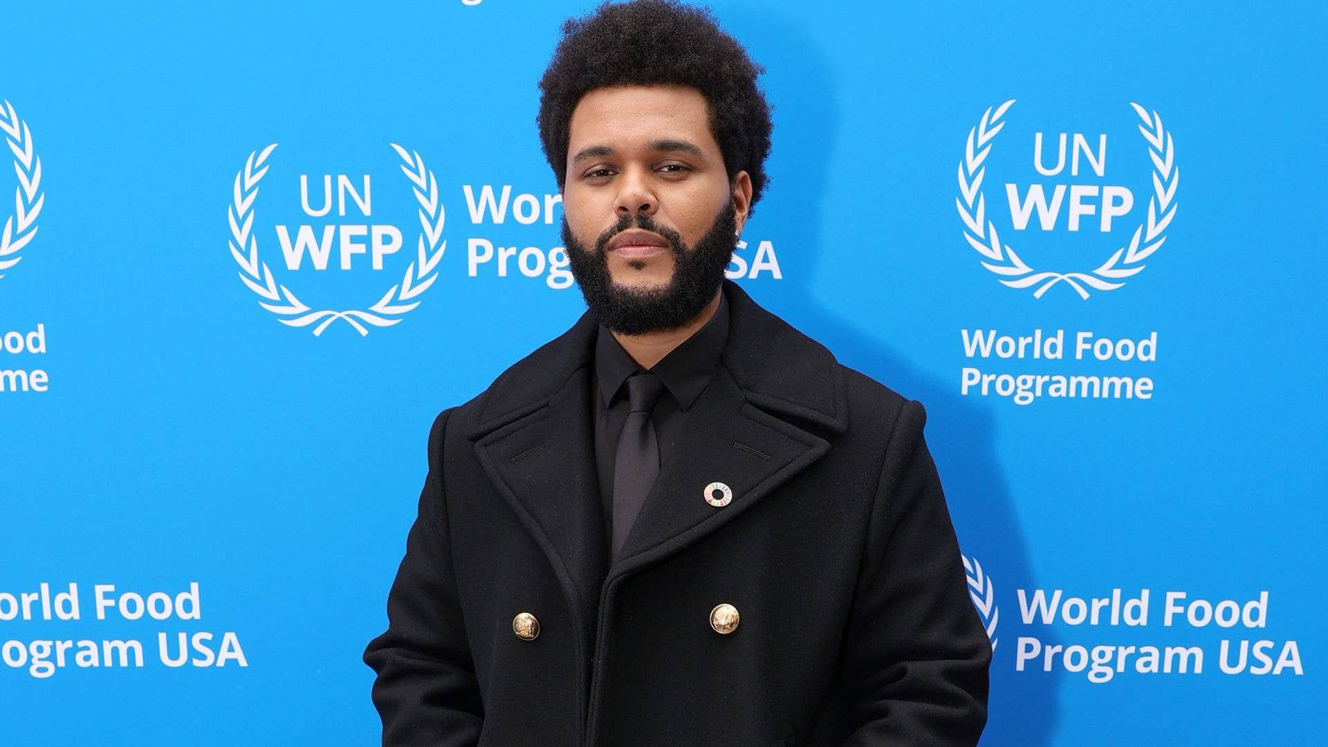 The Weeknd poses for the UN's World Food Programme