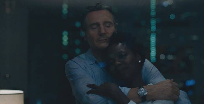 Liam Neeson and Viola Davis in 'Widows'