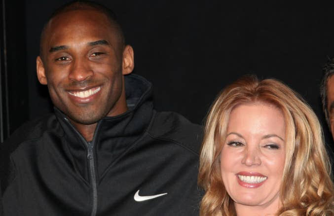 NBA player Kobe Bryant and Jeanie Buss