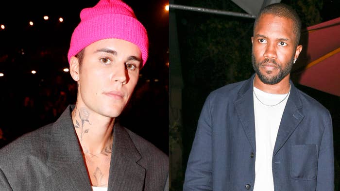 Split image of Justin Bieber and Frank Ocean