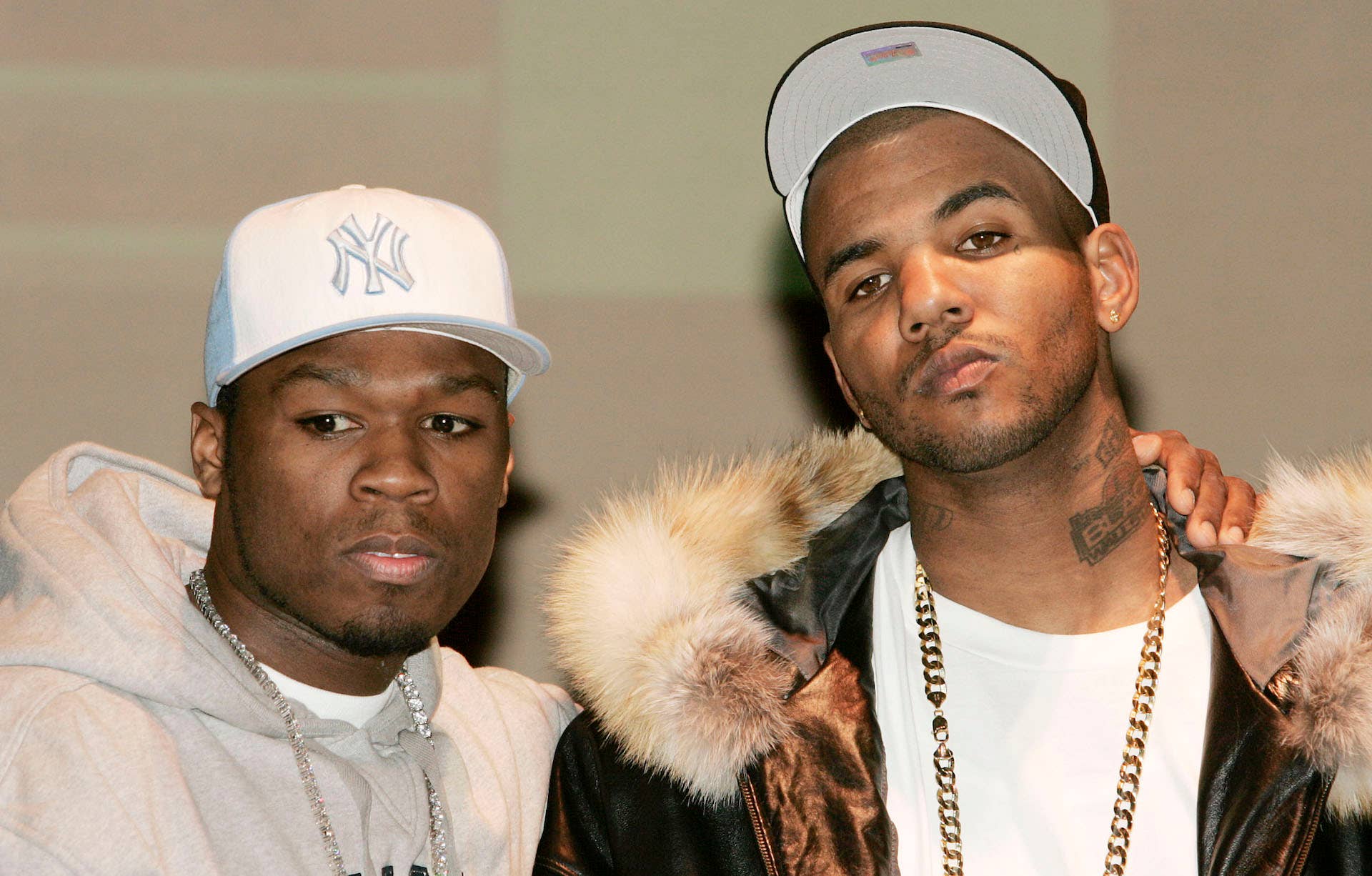 50 Cent and The Game attend an event in New York City in 2005